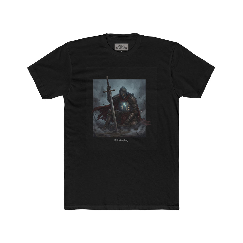 Knight with Sword Graphic Tee | Gothic Warrior Illustration, Dark Fantasy T-Shirt