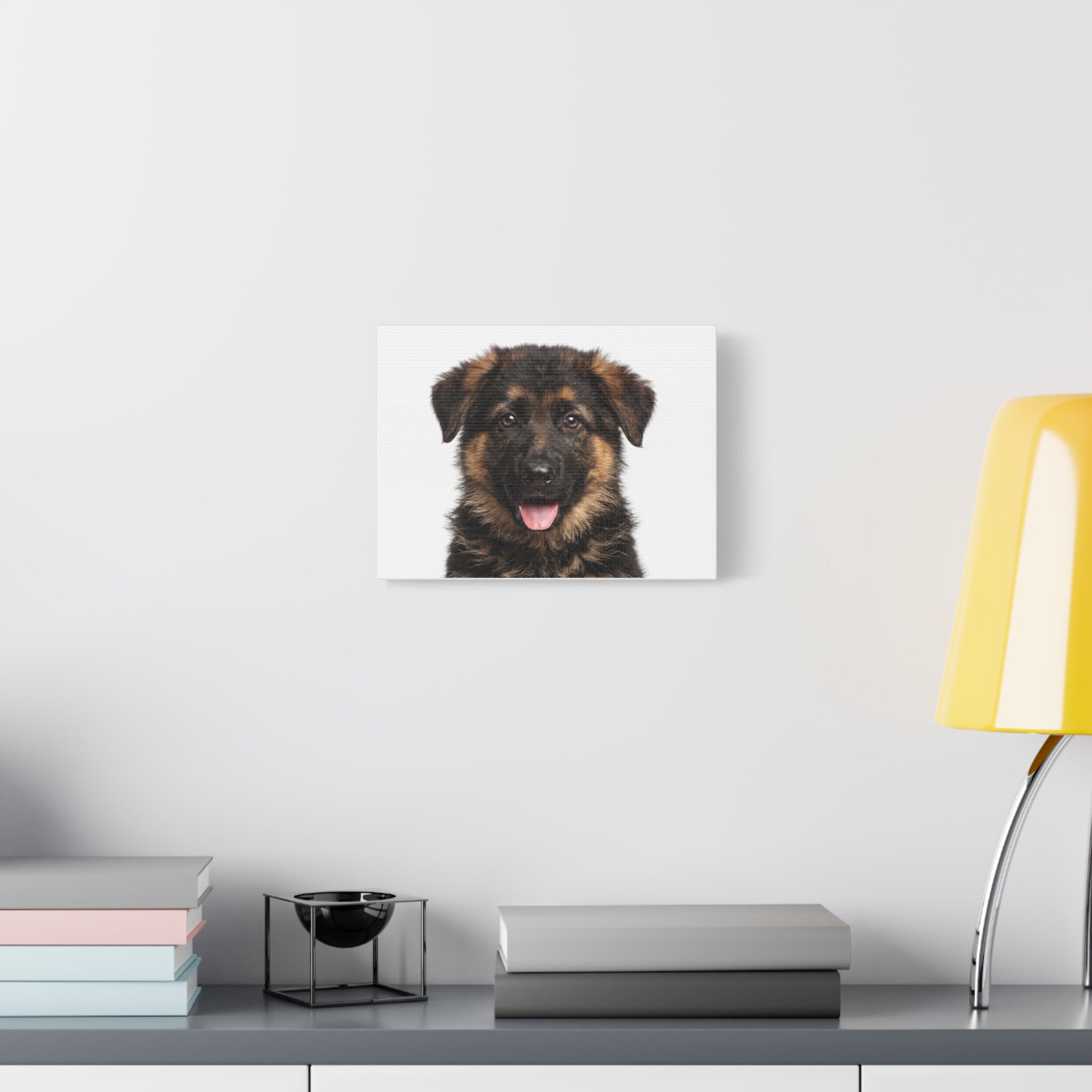 German Shepherd Puppy Matte Canvas