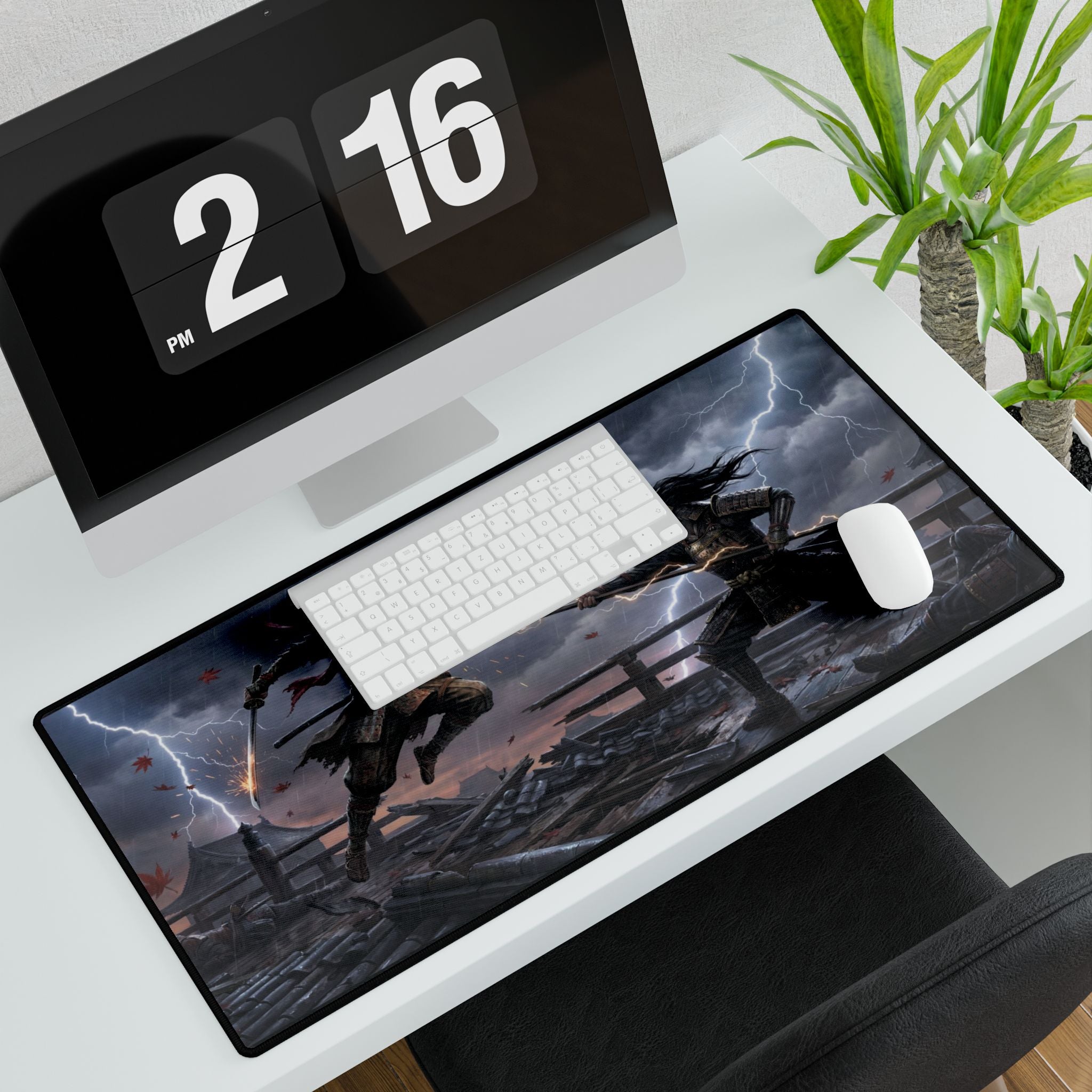 Sekiro Boss Arena Desk Mat — Wolf vs. Genichiro Gaming Desk Mat