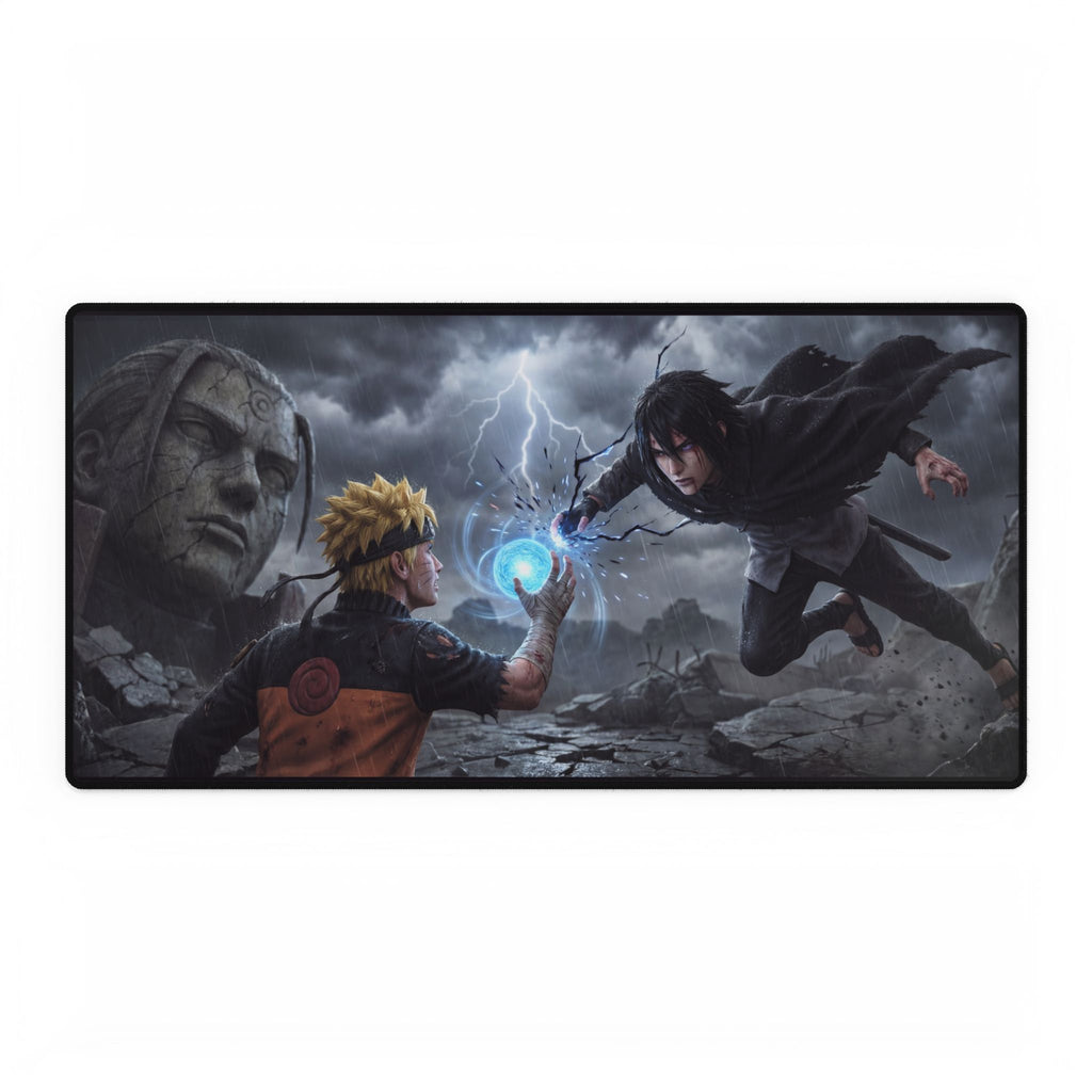 Naruto vs Sasuke Final Battle Desk Mat — Epic Timeline Showdown Gaming Mouse Pad